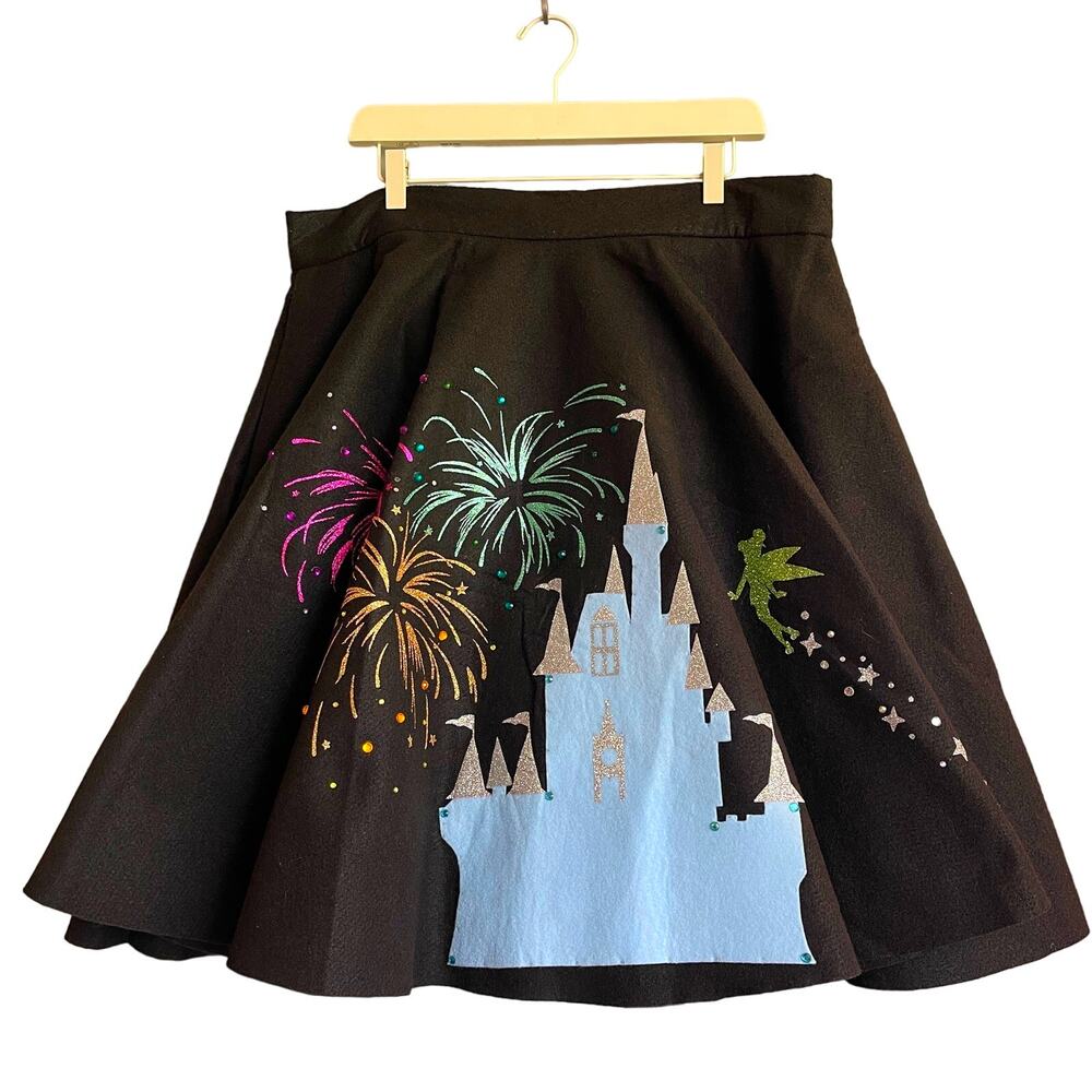 Magic Kingdom Bounder Tinker Belle Firework Handmade Poodle Skirt Sz XL W38